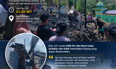 Rumah Warga Loleojaya Ludes Terbakar, Keluarga Din dan Sarni Kehilangan Tempat Tinggal